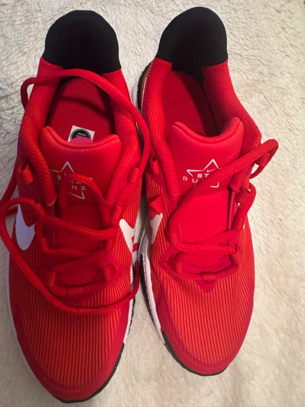 Nike Red and Black and white Kids Running Sneakers